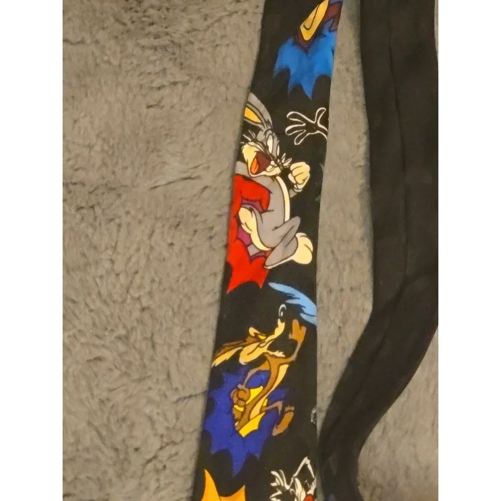 Vintage 1993 Looney Tunes Mania Tie Bugs Bunny Daffy Duck Taz Marvin 90s Novelty